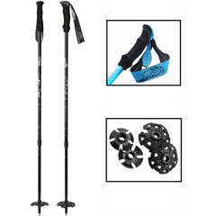 Adjustable Skiing Trekking Poles Sturdy Hiking Walking Sticks Outdoor