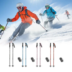 Adjustable Skiing Trekking Poles Sturdy Hiking Walking Sticks Outdoor