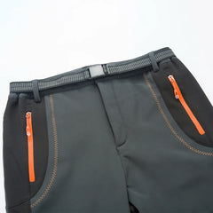 Men Fleece Hiking Pants Waterproof Windproof Softshell Winter Outdoor