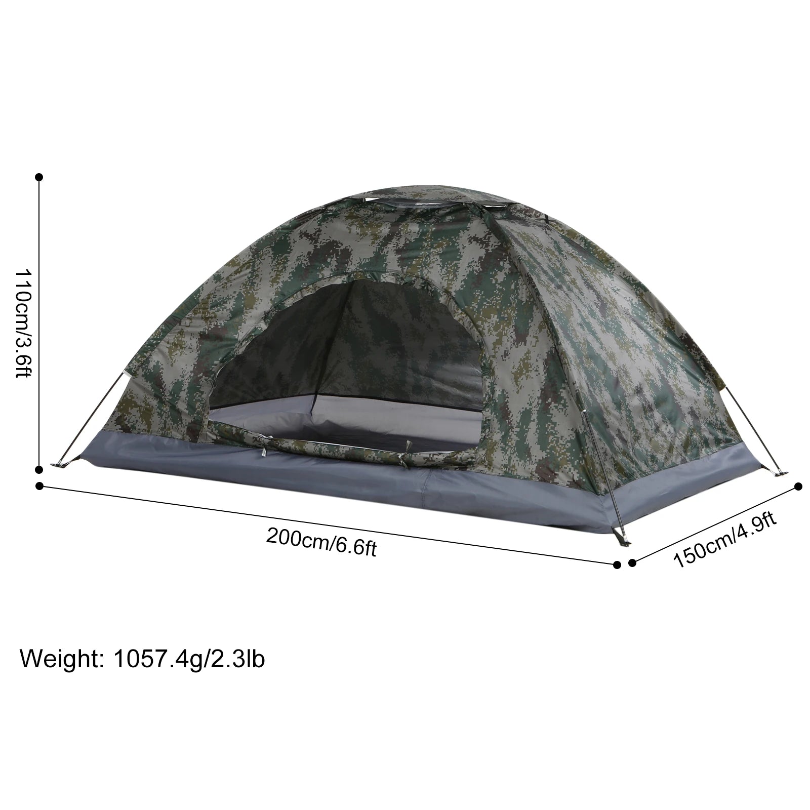 Ultralight Camping Tent 1-2 Person Portable Anti-UV Hiking Shelter