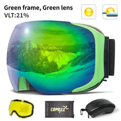Magnetic Ski Goggles Quick Change Lens UV400 Anti Fog