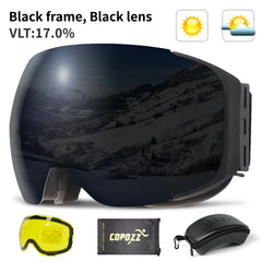 Magnetic Ski Goggles Quick Change Lens UV400 Anti Fog