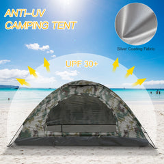 Ultralight Camping Tent 1-2 Person Portable Anti-UV Hiking Shelter