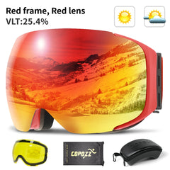 Magnetic Ski Goggles Quick Change Lens UV400 Anti Fog