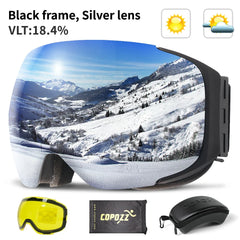 Magnetic Ski Goggles Quick Change Lens UV400 Anti Fog