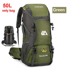 50L Travel Backpack Waterproof Hiking Camping Mountaineering Large Capacity