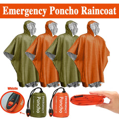 Emergency Waterproof Raincoat Thermal Aluminum Poncho Survival Camping Gear