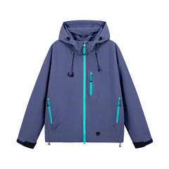 Unisex Hiking Jacket Waterproof Hooded Windbreaker Outdoor Camping Coat