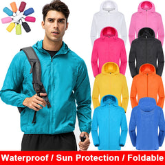 Waterproof Windbreaker Jacket Men Women Outdoor Sun Protection Clothing