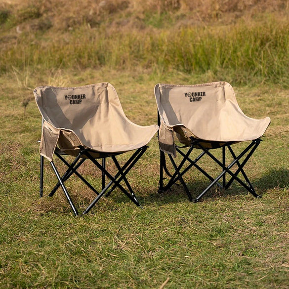 Portable Folding Moon Chair Camping Picnic Fishing Stool Lightweight