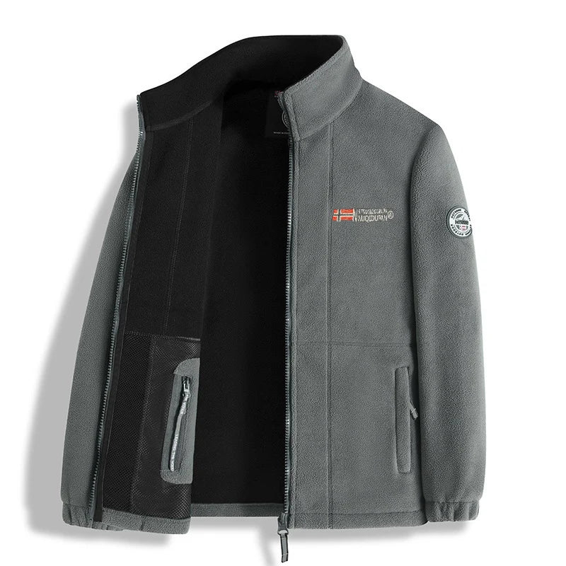 Men Winter Jacket Thick Polar Fleece Warm Outdoor Fashion
