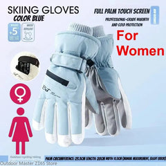 Winter Cycling Gloves Waterproof Touchscreen Thermal Non Slip Ski
