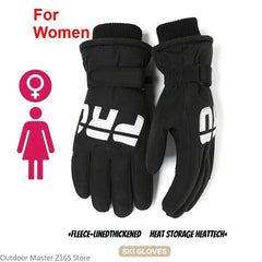 Winter Cycling Gloves Waterproof Touchscreen Thermal Non Slip Ski