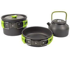 Camping Cookware Set Nonstick Outdoor Picnic Cooking Kit For 2-3