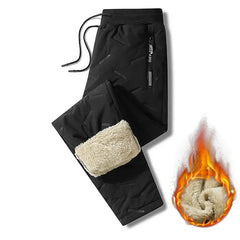 Men Winter Fleece Sweatpants Thick Warm Waterproof Windproof Casual