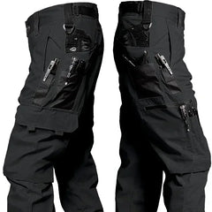 Men Tactical Cargo Pants Waterproof Multi Pocket Outdoor Work Trousers