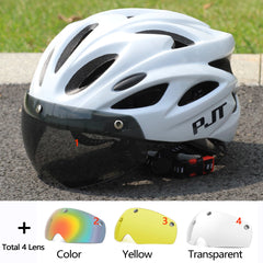 Ultra Light Cycling Helmet Magnetic Goggles MTB Road Bike