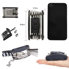 16 in 1 Bicycle Repair Tool Kit Portable Multi Function