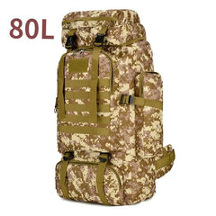80L 100L Mountaineering Backpack Tactical Large Hiking Camping Travel