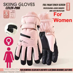 Winter Cycling Gloves Waterproof Touchscreen Thermal Non Slip Ski