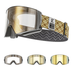 Photochromic Ski Goggles Magnetic Anti Fog UV400 Snow Eyewear