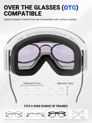 Photochromic Ski Goggles Magnetic Anti Fog UV400 Snow Eyewear