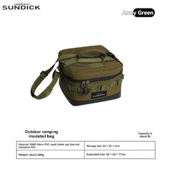 Large Waterproof Picnic Ice Bag Thermal Camping Lunch Organizer