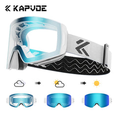 Photochromic Ski Goggles Magnetic Anti Fog UV400 Snow Eyewear