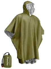 Emergency Waterproof Raincoat Thermal Aluminum Poncho Survival Camping Gear