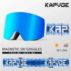 Photochromic Ski Goggles Magnetic Anti Fog UV400 Snow Eyewear