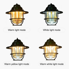 Portable Retro Camping Lantern Waterproof Dimmable Hanging Tent Light