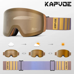 Photochromic Ski Goggles Magnetic Anti Fog UV400 Snow Eyewear
