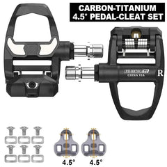 Road Bike Clipless Pedals Ultralight Carbon Nylon Self Locking