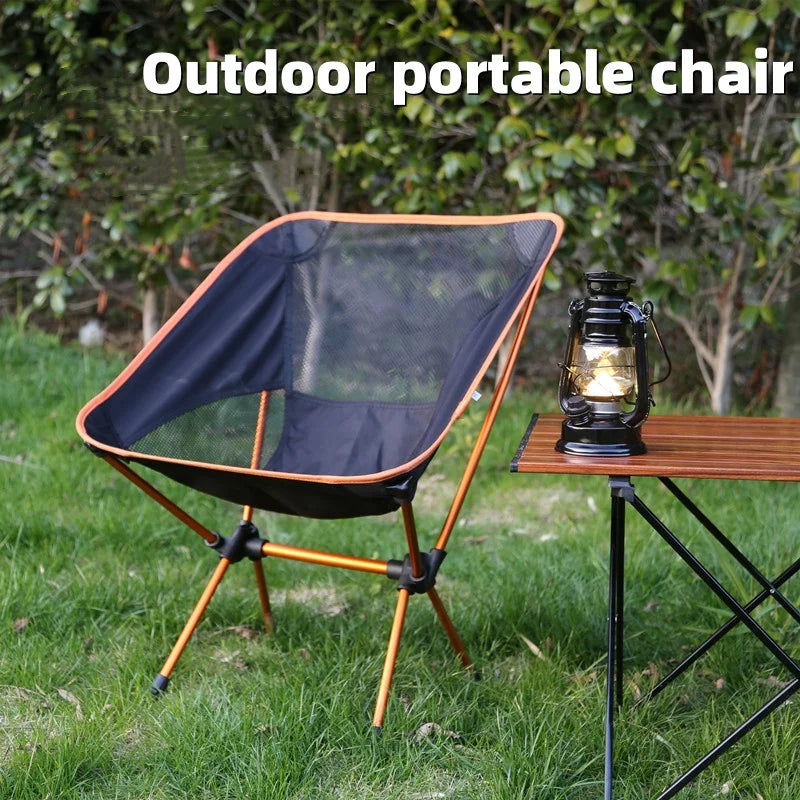 Outdoor Moon Chair Folding Portable Aluminum Camping Leisure Chair