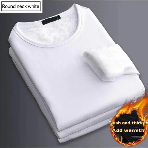 Men Winter Thermal Shirt Velvet Thick Long Sleeve Warm