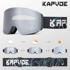 Photochromic Ski Goggles Magnetic Anti Fog UV400 Snow Eyewear