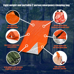Emergency Survival Sleeping Bag Waterproof Thermal Mylar Camping Sack