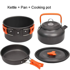 Camping Cookware Set Nonstick Outdoor Picnic Cooking Kit For 2-3