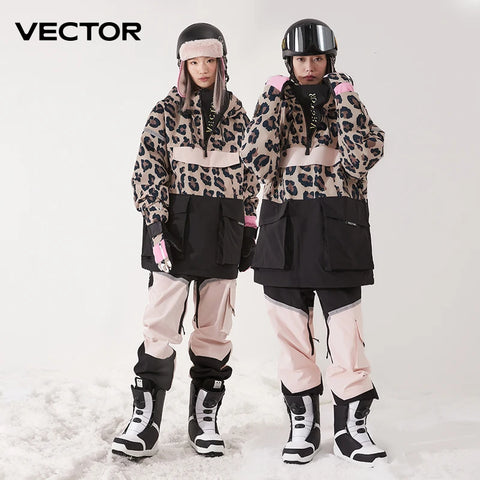 Waterproof Ski Wear Hooded Sweater Reflective Warm Winter Suit