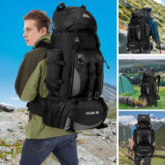 90L Waterproof Hiking Backpack Large Capacity Trekking Camping Travel