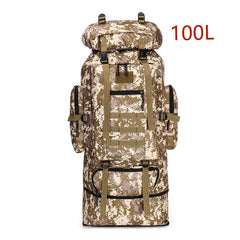 80L 100L Mountaineering Backpack Tactical Large Hiking Camping Travel