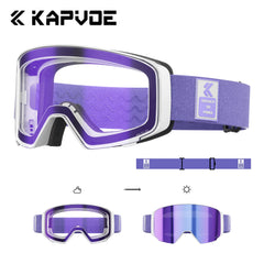 Photochromic Ski Goggles Magnetic Anti Fog UV400 Snow Eyewear