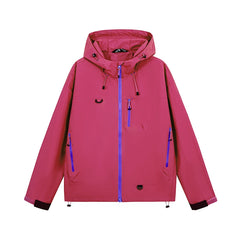 Unisex Hiking Jacket Waterproof Hooded Windbreaker Outdoor Camping Coat