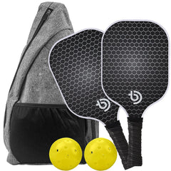 Graphite Carbon Fiber Pickleball Paddle Set Lightweight USAPA Approved