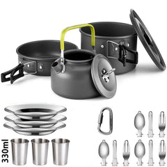 Camping Cookware Set Nonstick Outdoor Picnic Cooking Kit For 2-3