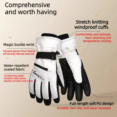 Winter Cycling Gloves Waterproof Touchscreen Thermal Non Slip Ski