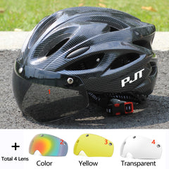 Ultra Light Cycling Helmet Magnetic Goggles MTB Road Bike