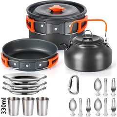 Camping Cookware Set Nonstick Outdoor Picnic Cooking Kit For 2-3