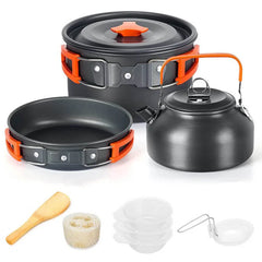 Camping Cookware Set Nonstick Outdoor Picnic Cooking Kit For 2-3
