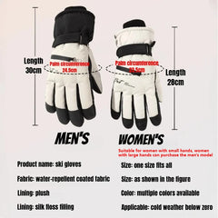 Winter Cycling Gloves Waterproof Touchscreen Thermal Non Slip Ski